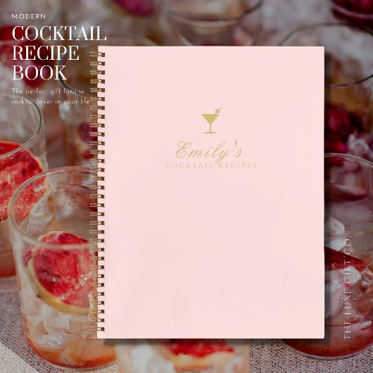 Élégant livre de recettes de cocktail blanc et bla