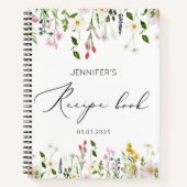 Élégant livre de recettes de douche de nuptiale fl (Devant)