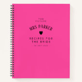 Élégant livre de recettes de Fêtes des mariées ros (Devant)