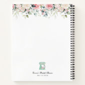 Élégant livre de recettes de mariée en aquarelle f (Dos)