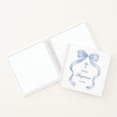 Élégant livre d'hôtes Baptême de la Bow Bleue (Intérieur)