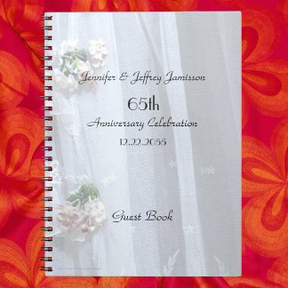 Élégant livre d'hôtes de fête d'anniversaire, dent