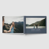 Elégant livre d'hôtes de Mariage moderne Smoky Blu (Complet)