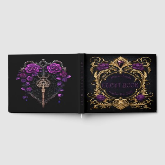 Élégant livre d'hôtes gothique Mariage (Complet)