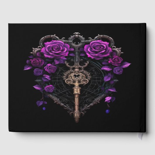 Élégant livre d'hôtes gothique Mariage (Verso)