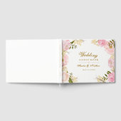 Élégant livre d'hôtes Mariage de Botanique Rose (Complet)