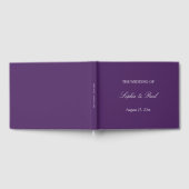 Élégant livre d'hôtes Mariage foncé violet (Complet)