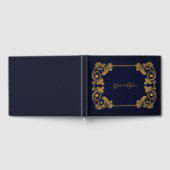 Elégant livre d'hôtes Mariage Marine & Gold (Complet)