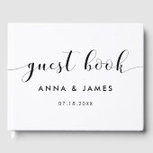 Elégant livre d'hôtes mariage noir et blanc (Recto)