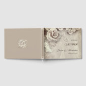 Elégant livre d'hôtes Mariage Rose antique (Complet)