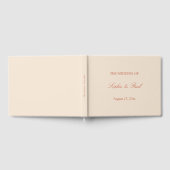 Élégant Livre d'hôtes Mariage Script en terre cuit (Complet)