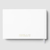 Élégant livre d'hôtes Mariage White & Gold Foil (Verso)