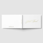 Élégant livre d'hôtes Mariage White & Gold Foil (Complet)