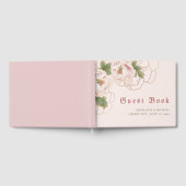 Élégant Livre d'Invité Blush Pink Peony Floral (Complet)