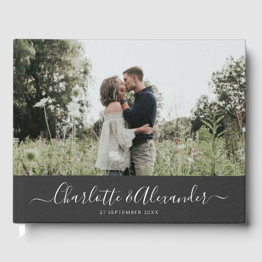 Élégant livre d'invité Mariage photo (Recto)