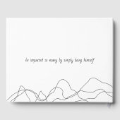 Élégant livre d'invités photo commémorative modern (Verso)