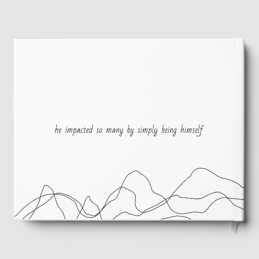 Élégant livre d'invités photo commémorative modern (Verso)