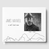 Élégant livre d'invités photo commémorative modern (Recto)