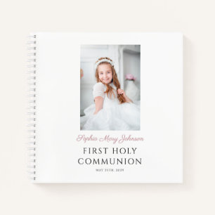 Elégant livre d'or de la première communion de fil