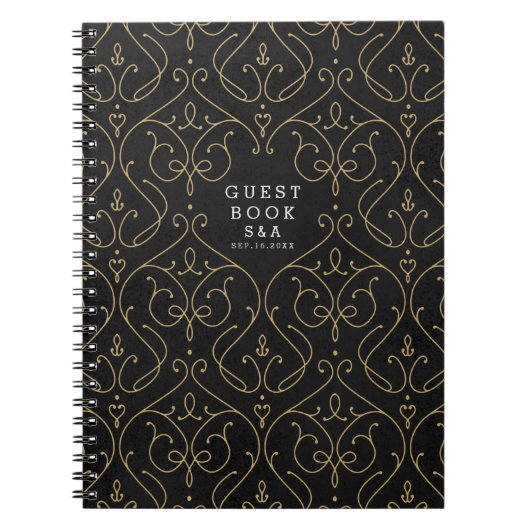 Élégant livre d'or de mariage classique moderne (Devant)