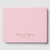 Élégant livre d'or Mariage de fleurs rose vif (Verso)