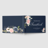 Elégant livre d'or mariage de marine florale (Complet)