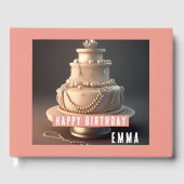 Élégant livre d'or sur le thème de la bijouterie (Recto)