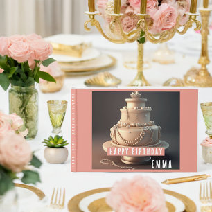 Élégant livre d'or sur le thème de la bijouterie