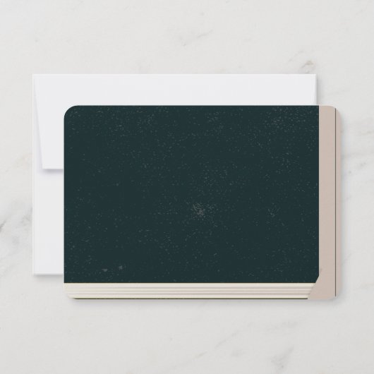 Elégant Livre noir Tan Couverture Mariage RSVP Car (Dos)