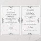 Élégant Livret de Programme de Mariage - Nadine (N (Dos)