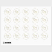 Elegant Local Author White Gold Ronde Sticker (Vel)