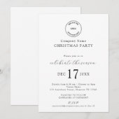 Elegant Logo Bedrijf Kerstfeest Kaart (Voorkant / Achterkant)