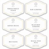 Élégant logo blanc personnalisé Étiquettes de cuis (Devant)