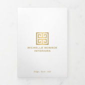 Élégant logo de clé grecque Brochure immobilière b (Page de couverture)