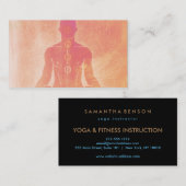 Élégant Logo de méditation Yoga Carte de visite (Devant / Derrière)