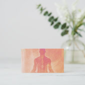 Élégant Logo de méditation Yoga Carte de visite (Debout devant)