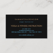 Élégant Logo de méditation Yoga Carte de visite (Dos)