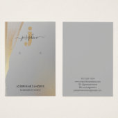 Élégant logo Monogram Gold Grey Écran d'oreille (Devant & derrière)