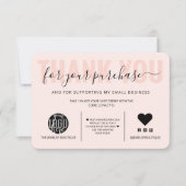 Élégant logo noir rose Merci client (Devant)