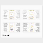 Élégant logo or 4 OZ Étiquette bouteille cosmétiqu (Feuille)