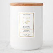 Élégant logo or 8 à 16 OZ Étiquette bouteille cosm (Devant)