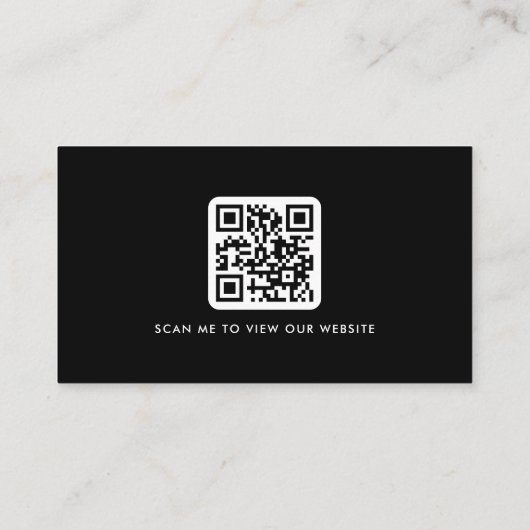 Elegant logo QR code golden gradiënt dividend zwar Visitekaartje (Achterkant)