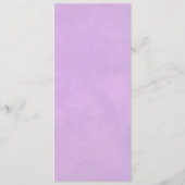 Elegant Long Stemmed Lilac Purple Rose Wedding Menu (Achterkant)