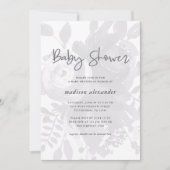 Elégant look Vintage Baby shower Floral Invitation (Devant)