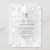 Elégant look Vintage Floral Baptism Invitation (Devant)