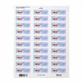 Elegant Lotus Abstract Holographic Address Label (Full Sheet)