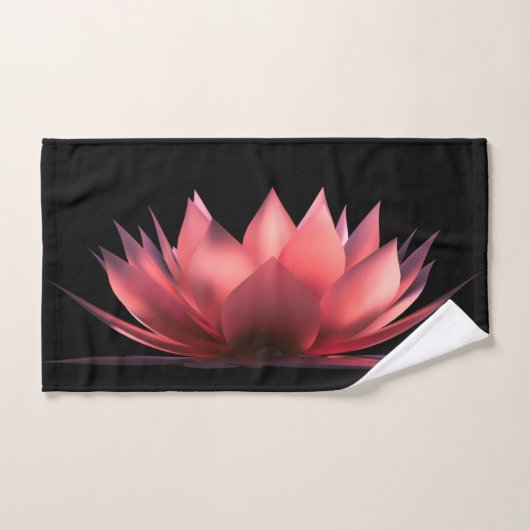 Élégant Lotus Black (Serviette à main)