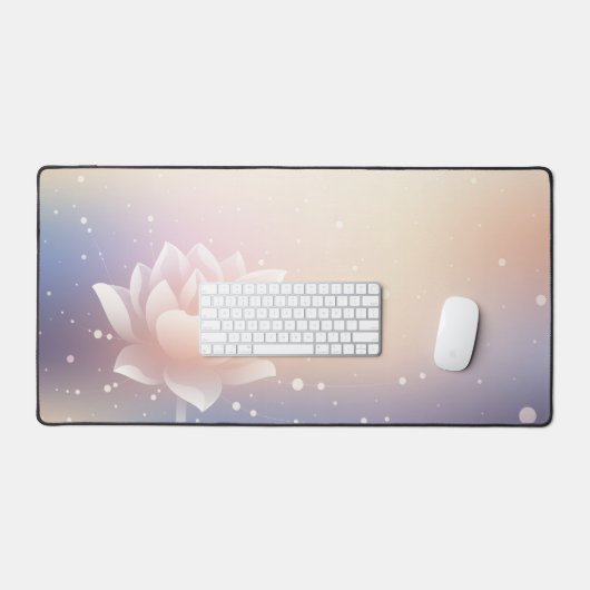 Elegant Lotus Bloom Desk Mat (Clavier et souris)