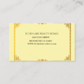 Elégant Lotus Carte de visite or côté avant (Dos)