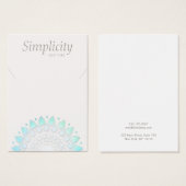 Elegant Lotus Floral Ketting Display Card Visitekaartje (Voorkant /achterkant)